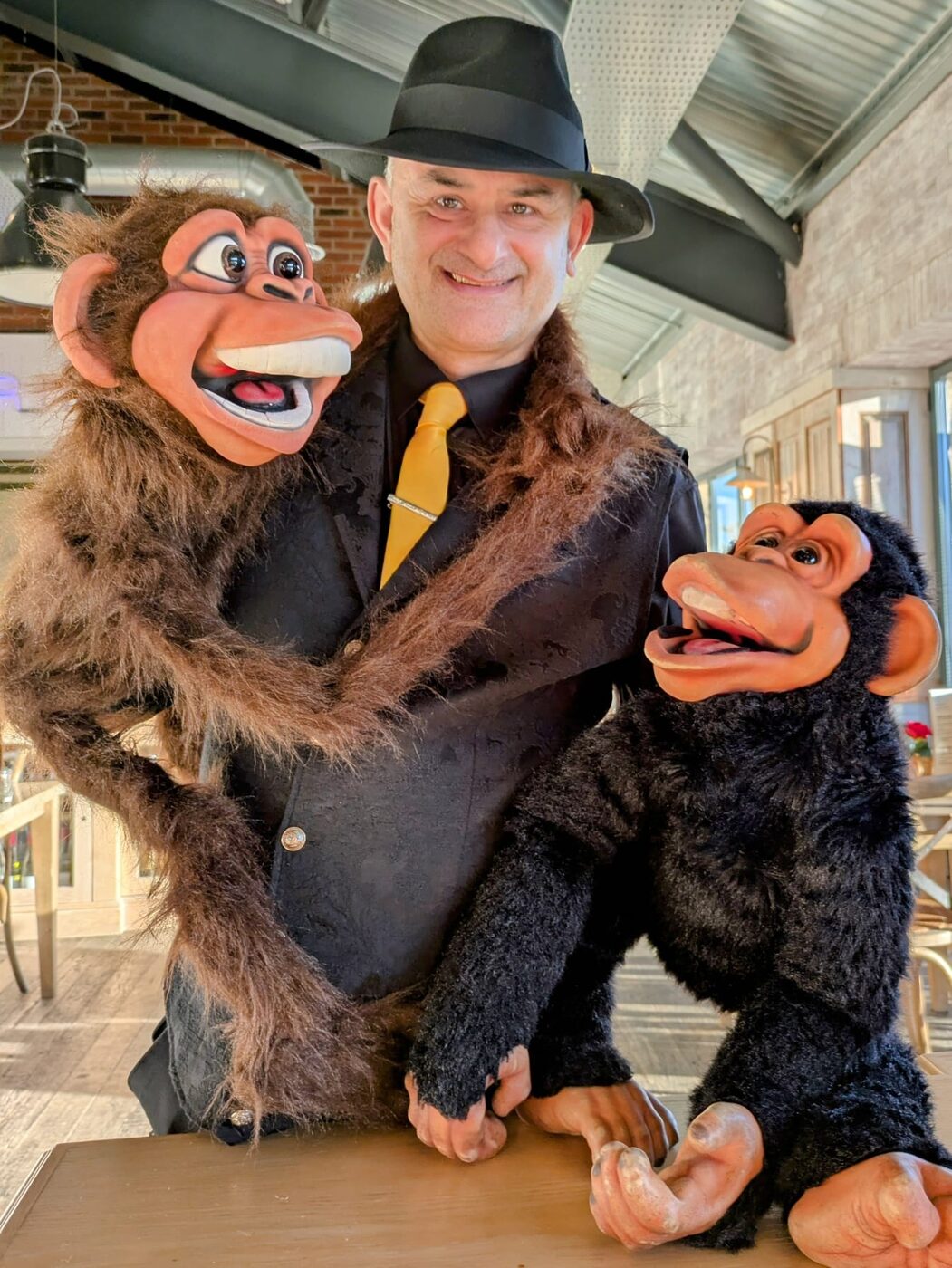 Barney with his puppet pals
